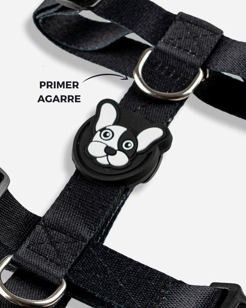 Pretal Doble Agarre Negro